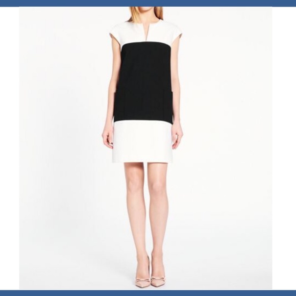 EUC Kate Spade Hana‎ Colorblock Dress Ivory/Black [ SZ 10 ] - Picture 1 of 8